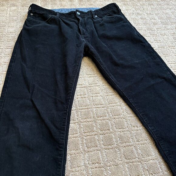 Nautica Corduroy Pants Men 36x30 Black Classic Fit Straight Leg Cabincore Casual - Picture 2 of 7